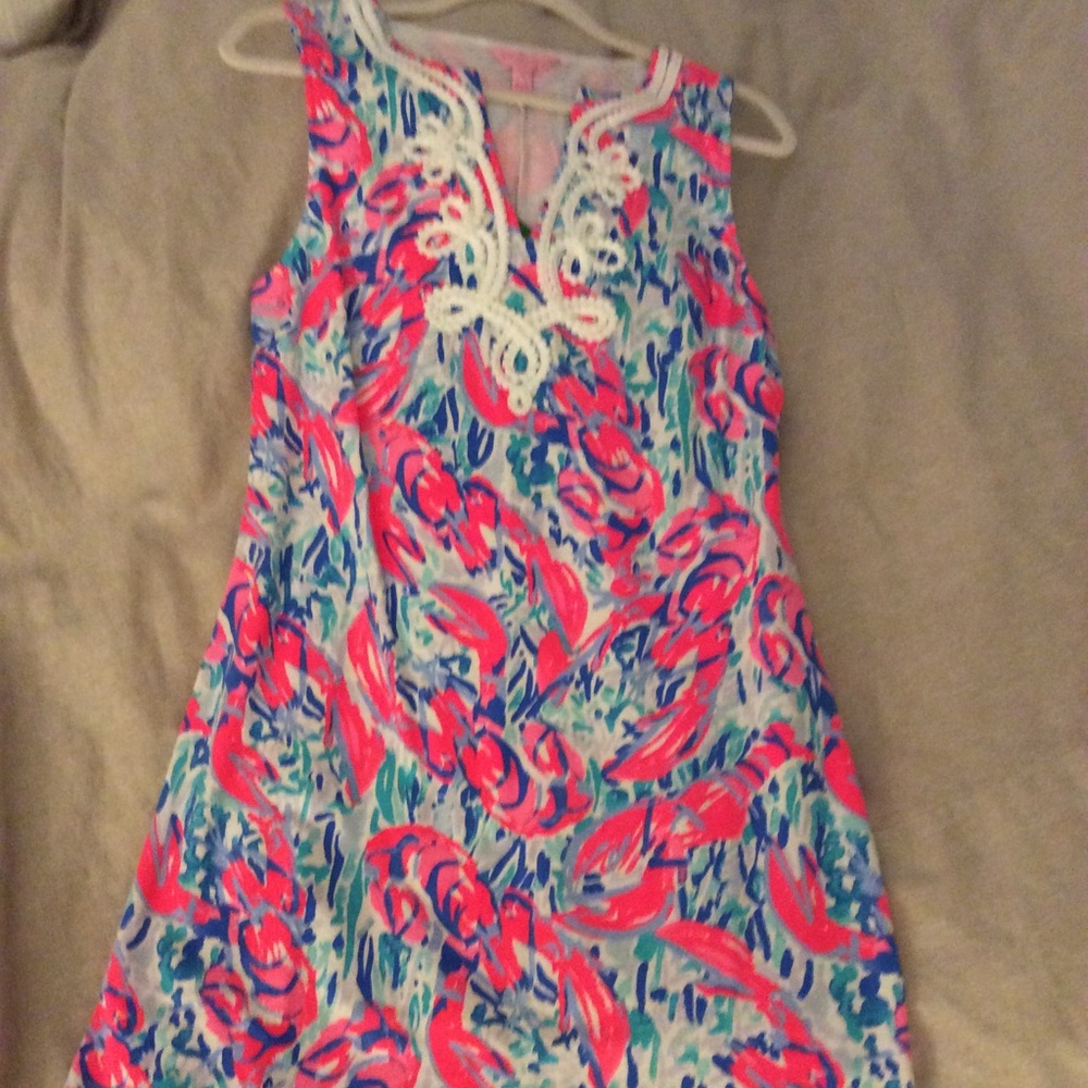 Lilly Pulitzer cosmic coral cracked up dress